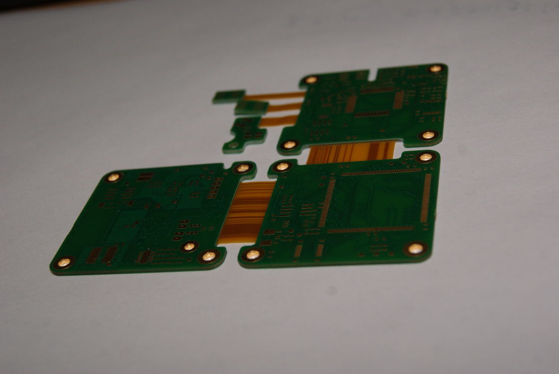 Vierlaag rigide flexibele printplaat SMD BGA DIP componenten 1-8 Flexibiliteit