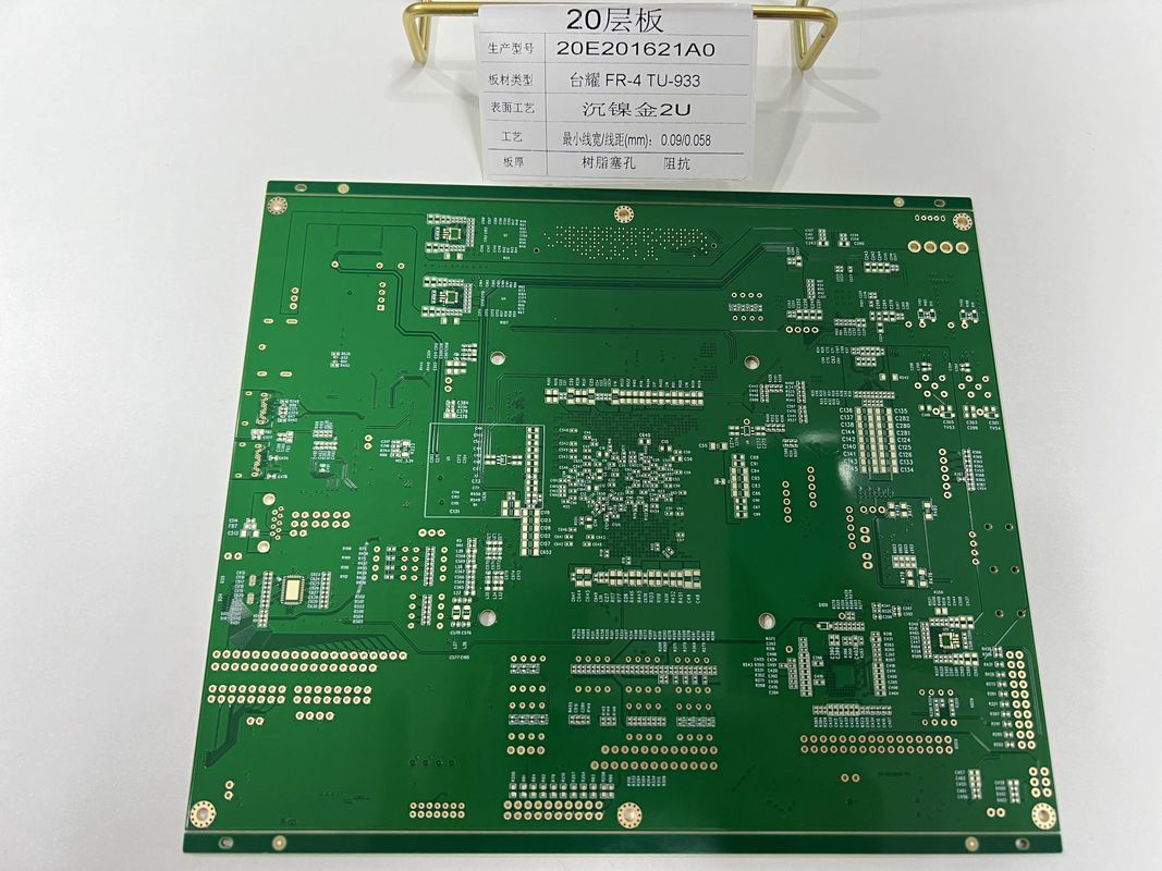 6-32 laag HDI-PCB-productie met 0,25 mm BGA en halfgat voor lampstop 20 lagen Tuc TU-933 High speed PCB