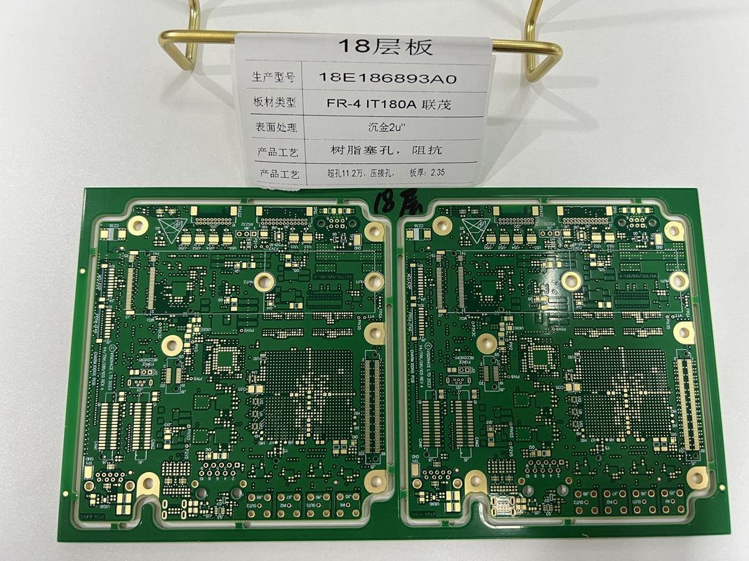 Densiteit Interconnector 6-32L HDI PCB Board 3/3 Mil Met 0.25mm BGA IT180 ENIG3-8u