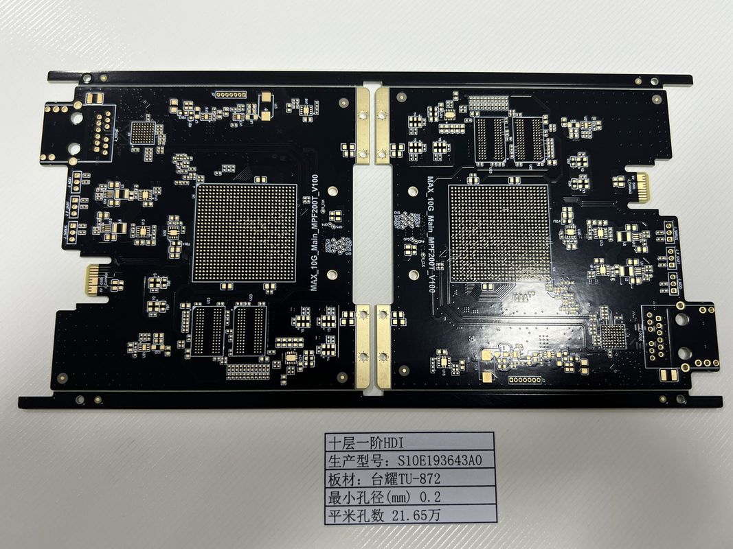 FR4 TU-872 High Speed PCB 10 lagen 3/3Mil PCB 4L 1 N 1 HDI boards ENIG IP4452