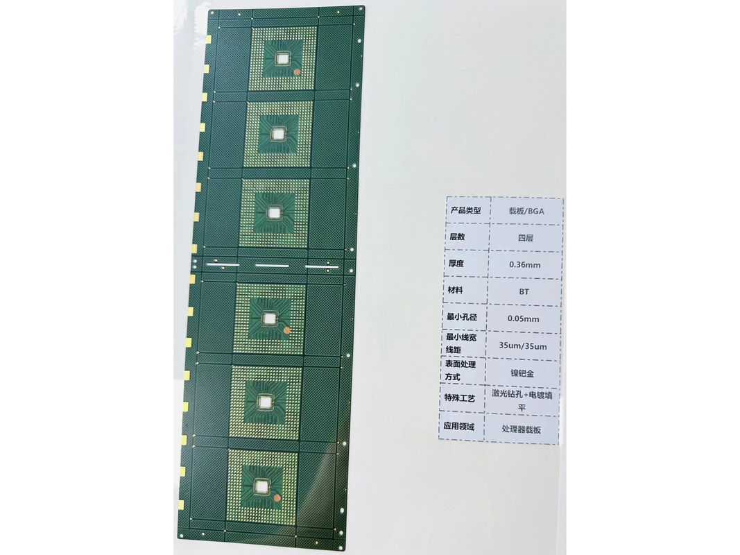 Groen ENIG Oppervlak Afwerking Keramische IC Substraat PCB Dubbellaag met 0.1mm spoor
