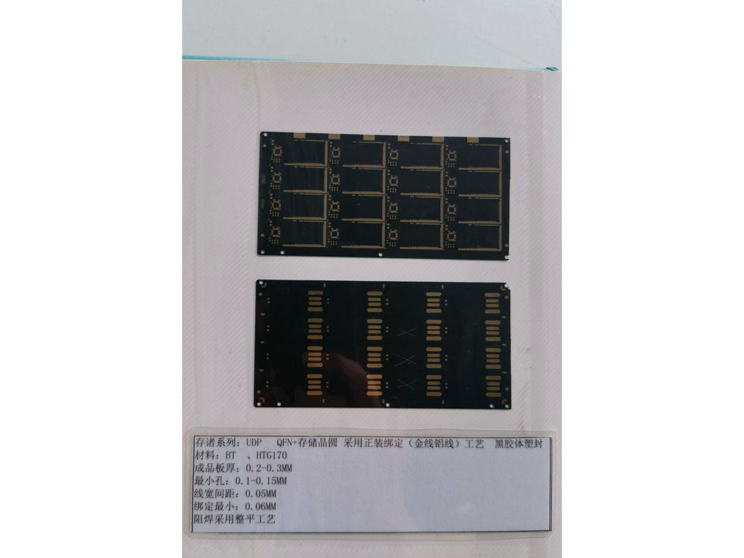 Black Solder Mask IC Substrate PCB 0.2mm RoHS Compliant Voor elektronische apparaten BT materialen SD-kaart