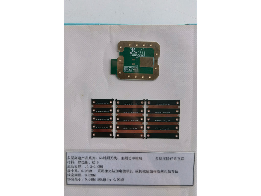 Multilayer Interconnect System voor geavanceerde elektronische ontwerpen 3mil Min. Rogers 4330/5880, Panasonic MEGTRON