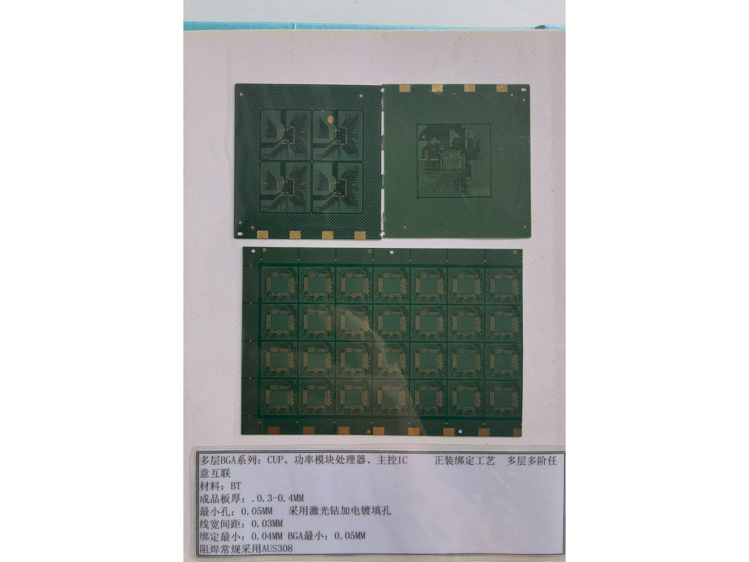 Duurzame dichtheid Keramische IC-substraat PCB Ultra Dun 0.2mm 0.1mm Sporenmaterialen BT