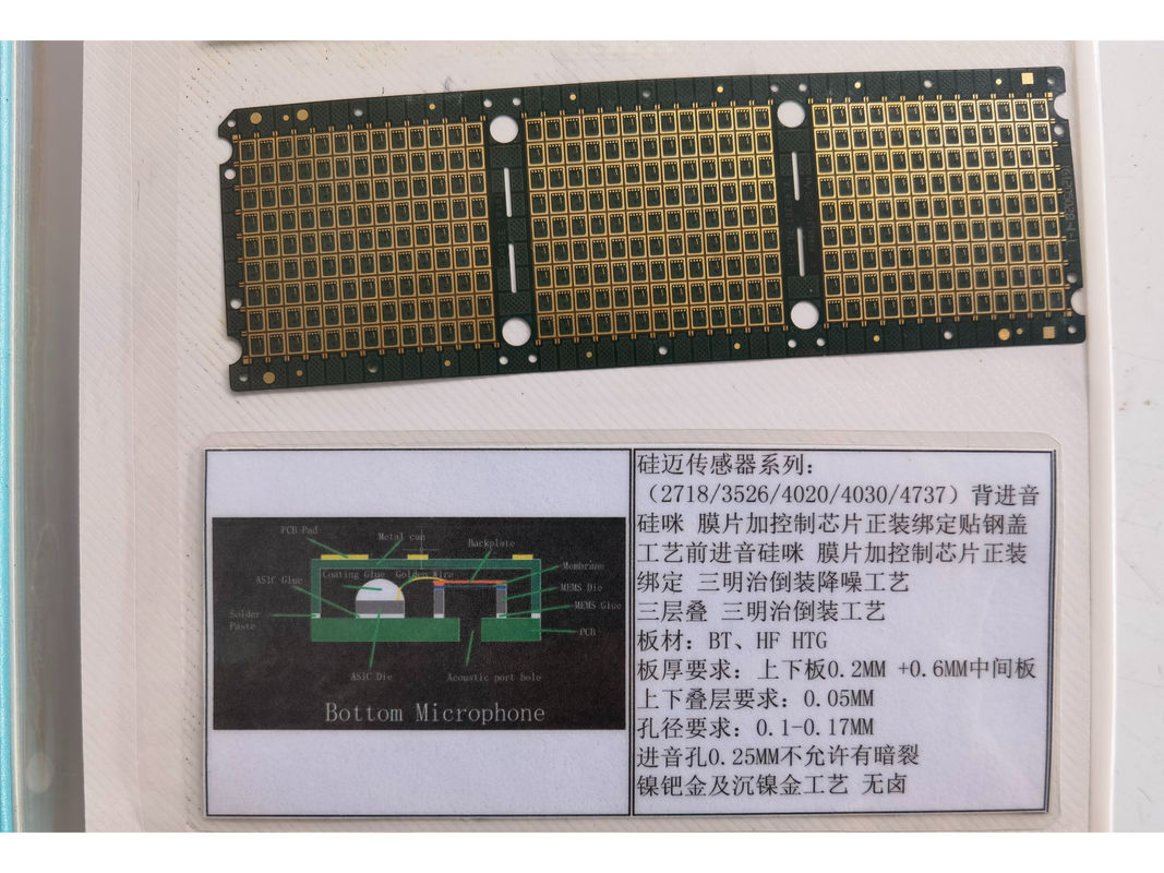ENIG Oppervlakte Afwerking IC Substraat PCB IC Circuit Board 0.2mm Basismateriaal BT HF HTG
