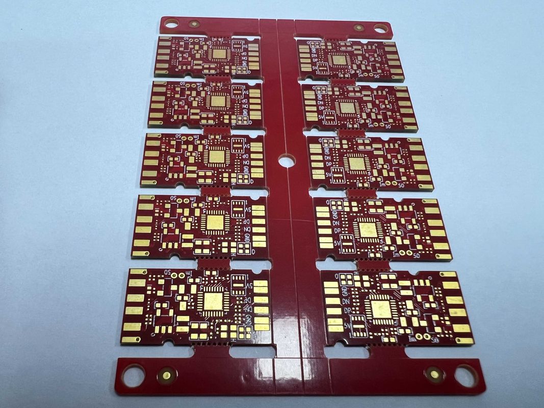 50mm X 50mm Min. Panelgrootte 0,10mm Hole Diameter Multilayer PCB Board met 20um Cooper In Holes en 100% elektrische test
