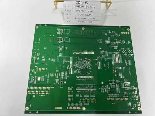 6-32 laag HDI-PCB-productie met 0,25 mm BGA en halfgat voor lampstop 20 lagen Tuc TU-933 High speed PCB