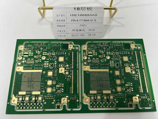 FR4 IT180 18Layers 3+N+3 HDI PCB Board prototype Met Crimp Hole 3/3Mil Traces X RAY Getest HDI quickturn ENIG