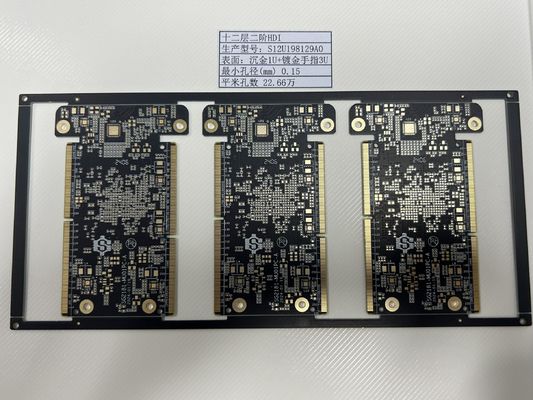 Dikte 0,4-3,2 mm HDI-PCB-bord 6-32L Impedantiebeheersing 100% E-test