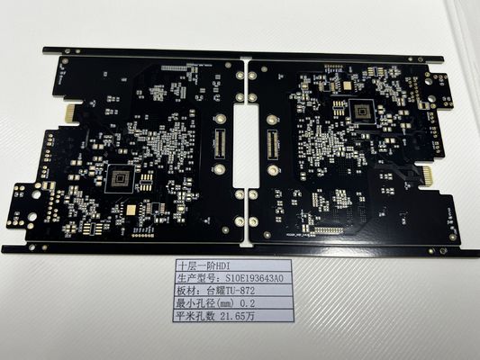 Speciale lamp stopcontact High Density Interconnector PCB Board 10 lagen Tuc TU-872 1+N+1 Goldfinger 30U